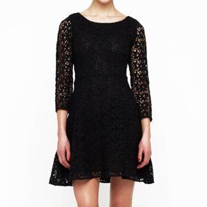 Joie black lace dress